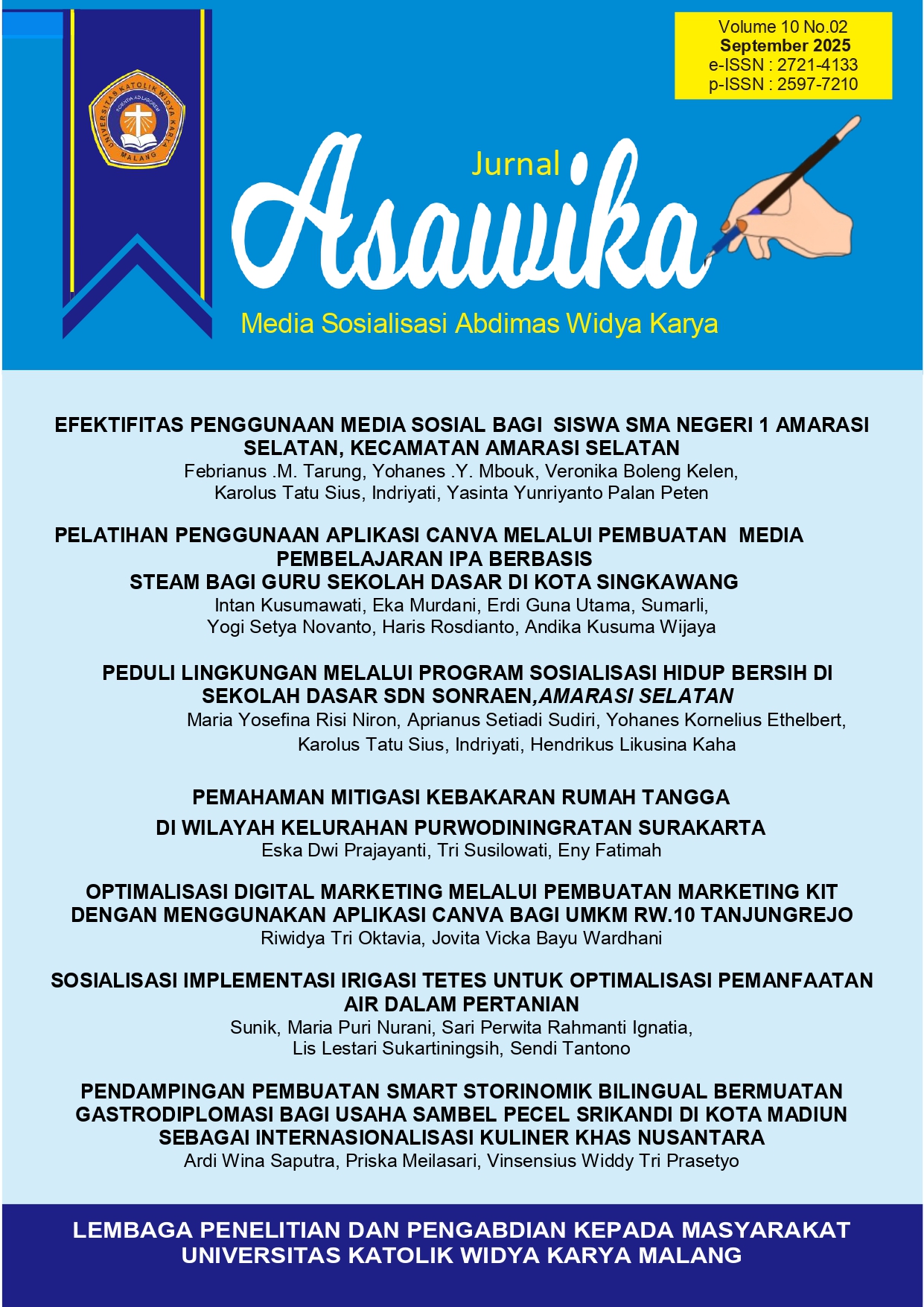 View Vol. 10 No. 02 (2025): September: Asawika